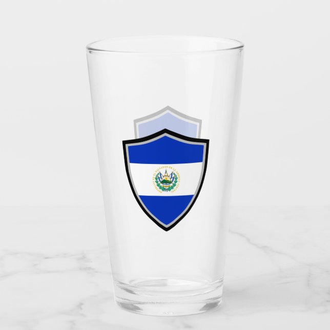 El Salvador flag Glass (Front)