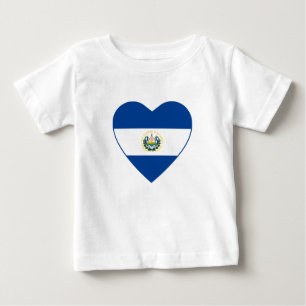 El Salvador Flag Heart T-Shirt
