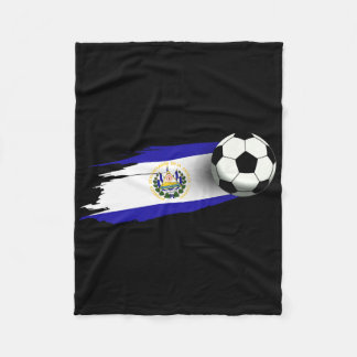 El Salvador Flag Jersey Salvadorean Soccer Team Sa Fleece Blanket