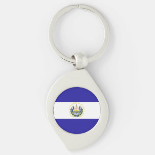 El Salvador Flag Key Ring