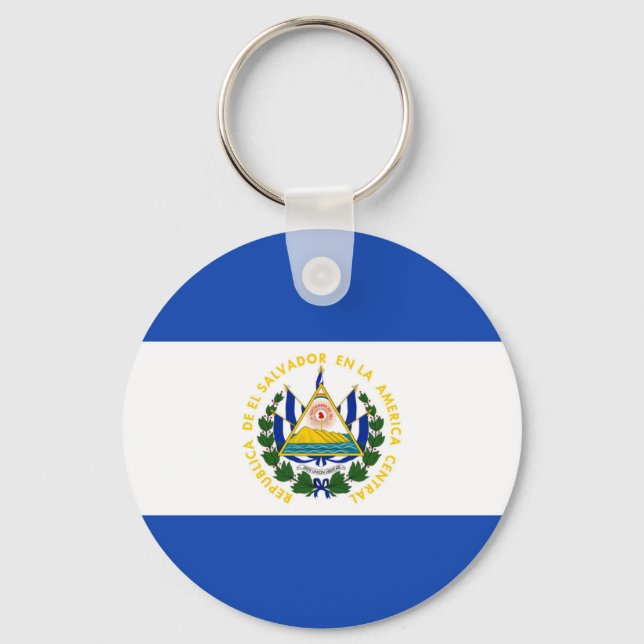 El Salvador Flag Keychain (Front)