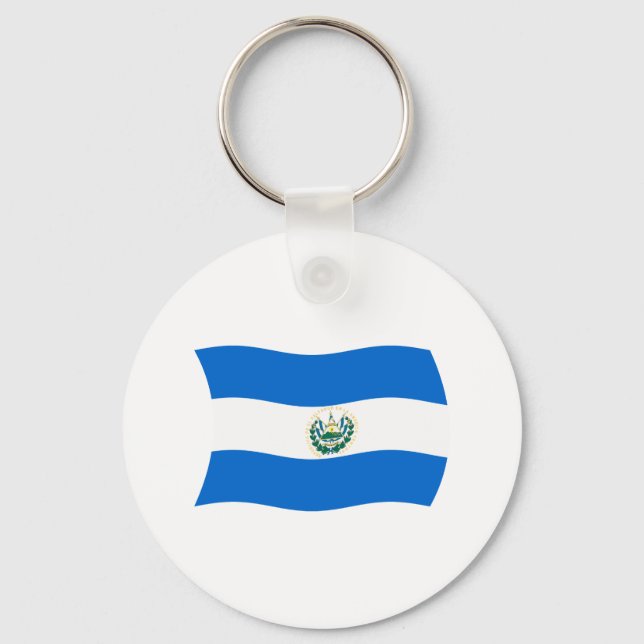 El Salvador Flag Keychain (Front)