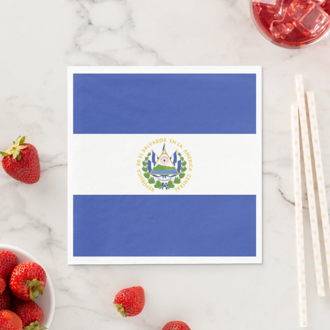 El Salvador flag Napkin (Insitu)