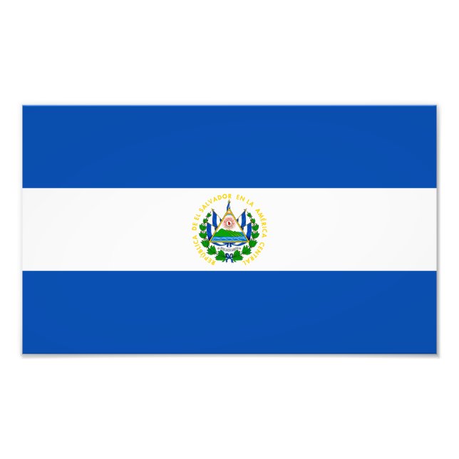 El Salvador Flag Photo Print (Front)