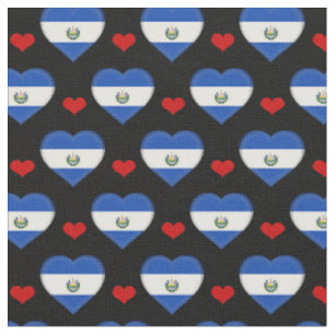 El Salvador Flag Red Heart fashion Fabric/Salvador Fabric