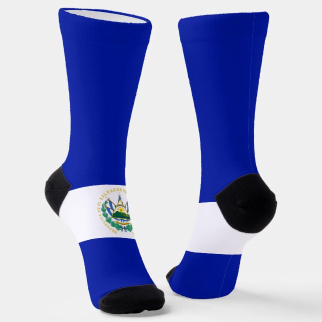 El Salvador flag Socks (Angled)