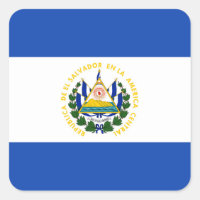 El Salvador Flag Square Sticker