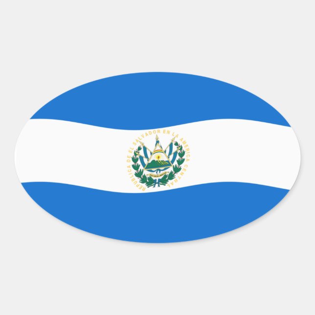 El Salvador Flag Sticker (Front)