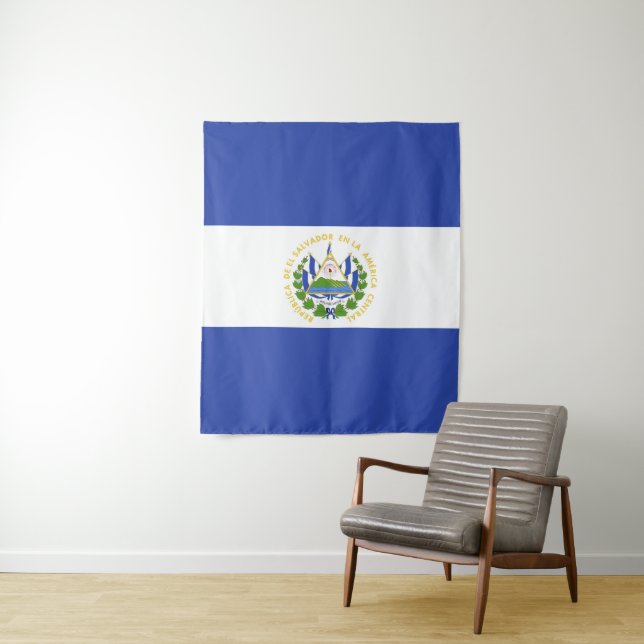 El Salvador flag Tapestry (In Situ)