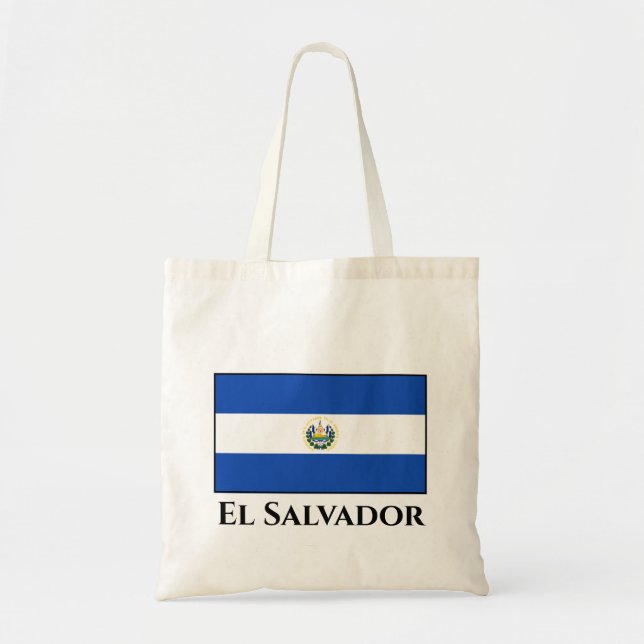 El Salvador Flag Tote Bag (Front)