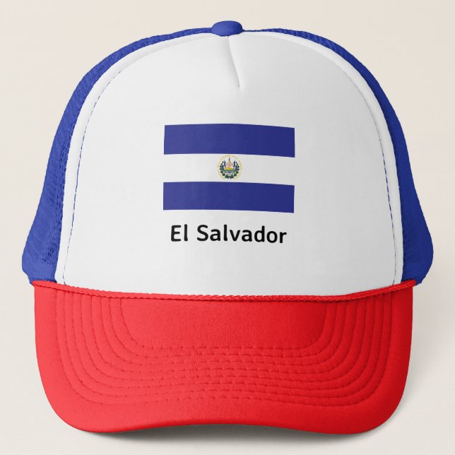 El Salvador Flag Trucker Hat (Front)