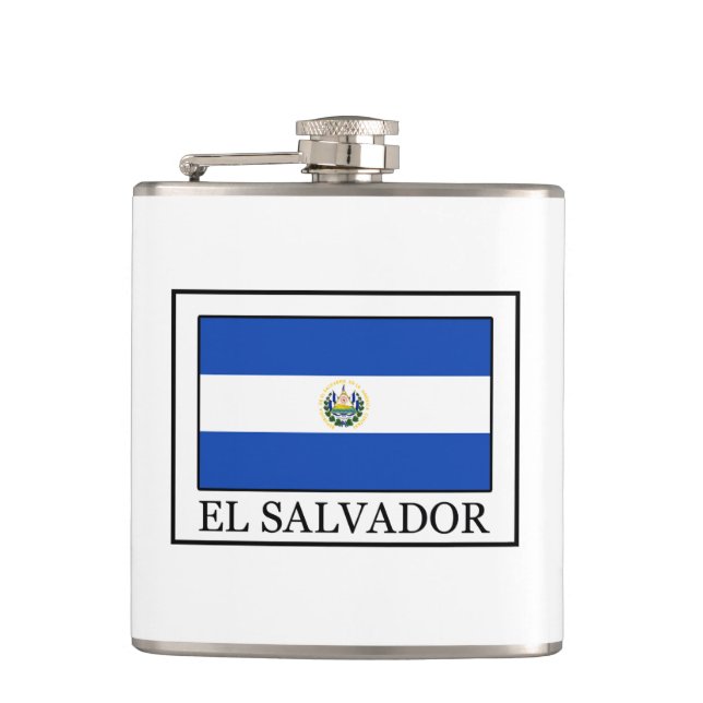 El Salvador Hip Flask (Front)