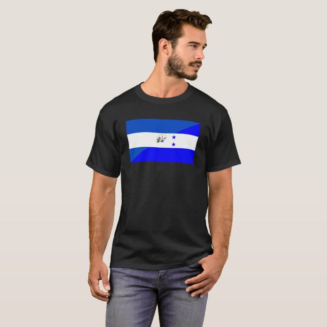 el salvador honduras half flag country symbol T-Shirt (Front Full)