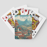 El Salvador Illustration Travel Art Vintage