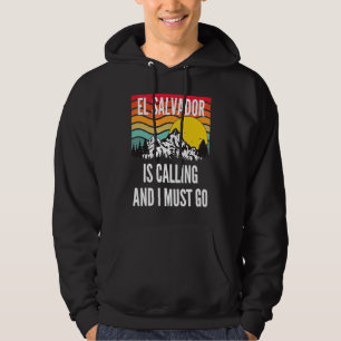 El Salvador Is Calling And I Must Go, Wavy Sunset  Hoodie