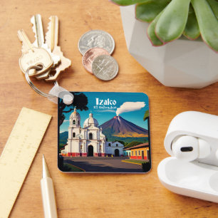 El Salvador Izalco Travel Vintage Retro Key Ring