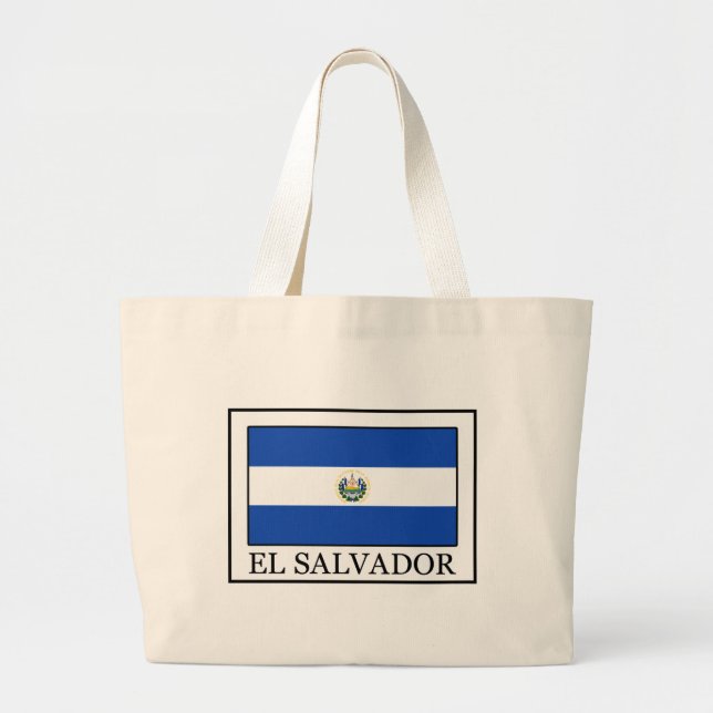 El Salvador Large Tote Bag (Front)