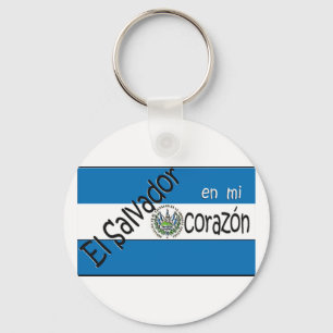 El Salvador Llavero con bandera Keyring