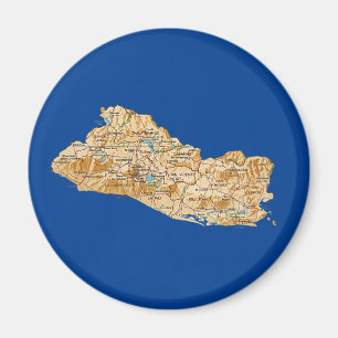 El Salvador Map Magnet