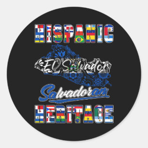 El Salvador National Hispanic Heritage Month Salva Classic Round Sticker