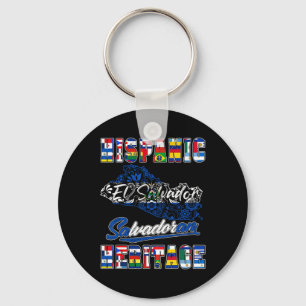 El Salvador National Hispanic Heritage Month Salva Key Ring