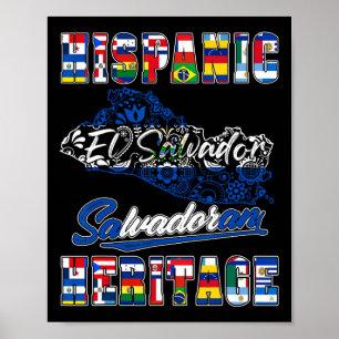 El Salvador National Hispanic Heritage Month Salva Poster