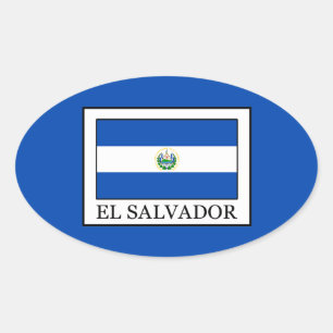 El Salvador Oval Sticker