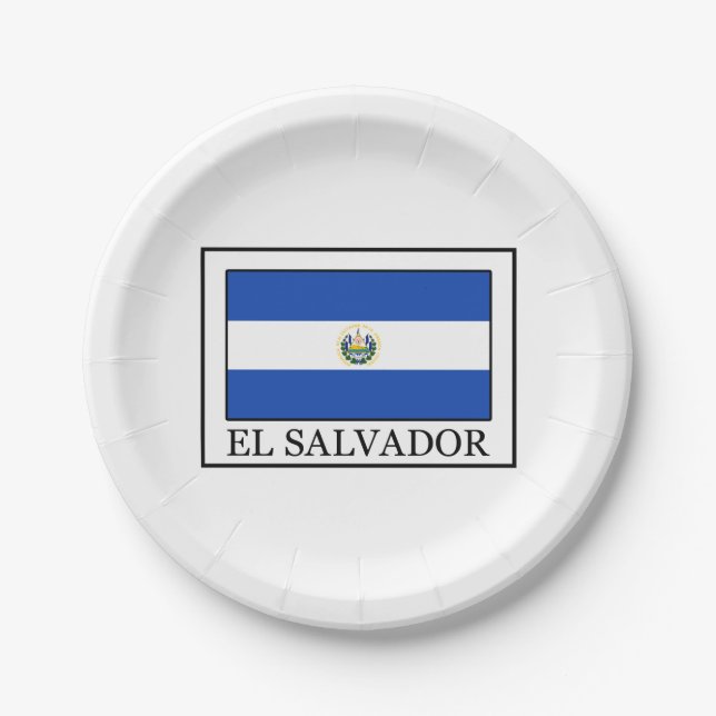 El Salvador Paper Plate (Front)