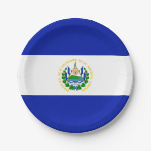 El Salvador Paper Plate