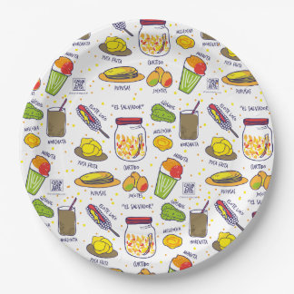 El Salvador, plates paper Salvadoran antojitos