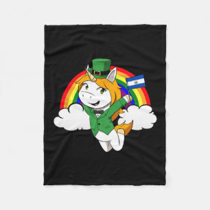 El Salvador Proud Salvadoran Flag St. Patricks Day Fleece Blanket