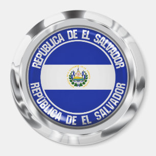 El Salvador Round Emblem Magnet