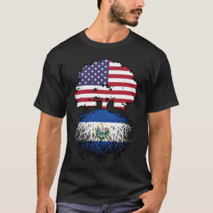 El Salvador Salvadoran American USA Tree Roots T-Shirt