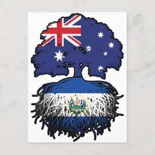 El Salvador Salvadoran Australian Australia Tree Postcard