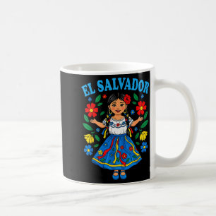 El Salvador Salvadoran Girl Traditional Dress Folk Coffee Mug