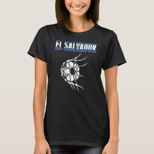 El Salvador Soccer Ball In Net Support Salvadorean T-Shirt