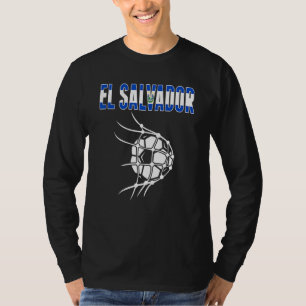 El Salvador Soccer Ball In Net Support Salvadorean T-Shirt