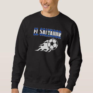 El Salvador Soccer Fans Salvadorean Flag Football Sweatshirt