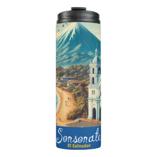 El Salvador Sonsonate Travel Vintage Retro Thermal Tumbler