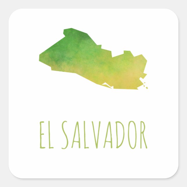 El Salvador Square Sticker (Front)
