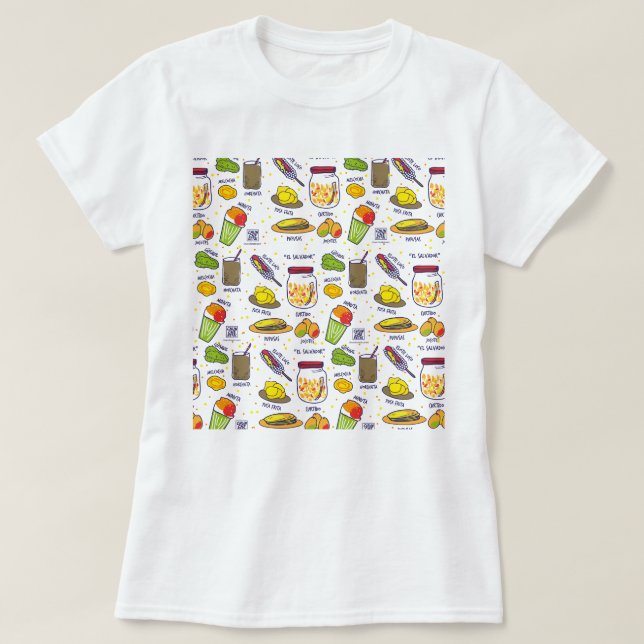 El Salvador t-shirt antojitos for woman, Target (Design Front)