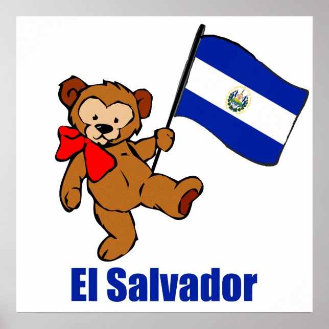El Salvador Teddy Bear Poster (Front)