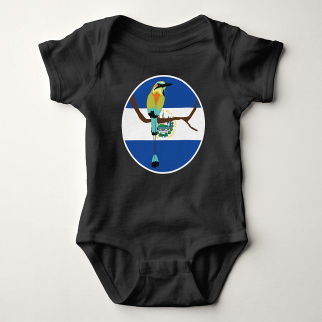 El Salvador Turquoise-browed motmot Torogoz Baby Bodysuit (Front)