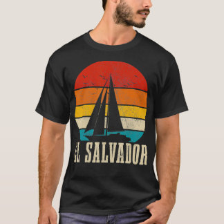 El Salvador Vintage Sailing Boat Salvadorian Sailo T-Shirt