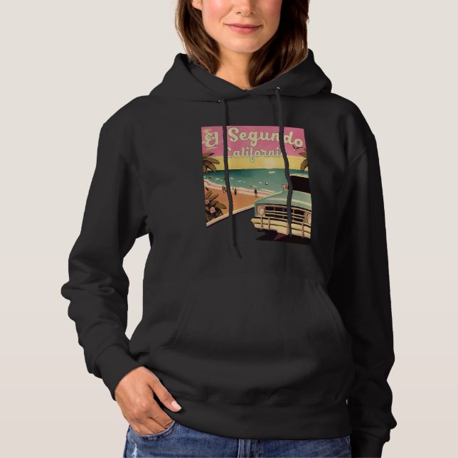 El Segundo Retro Beach Vacation Souvenir El Segund Hoodie (Front)
