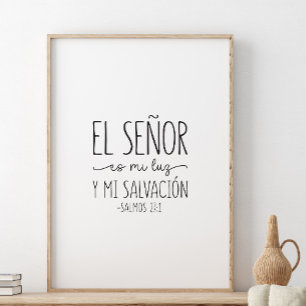 El Señor es mi luz, Salmos 27:1 Poster