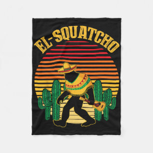El Squatcho Bigfoot Sasquatch Funny Cinco De Mayo  Fleece Blanket