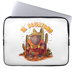 El Squatcho Bigfoot with Maraca, Sombrero and Ponc Laptop Sleeve