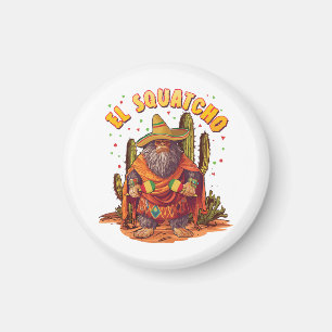 El Squatcho Bigfoot with Maraca, Sombrero and Ponc Magnet