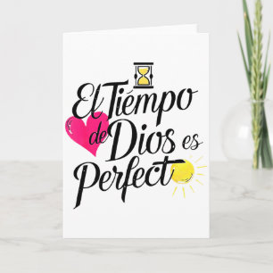 El Tiempo De Dios Es Perfecto Frase Cristiana Card